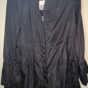NWT J.Jill Women's Black Raincoat / Windbreaker